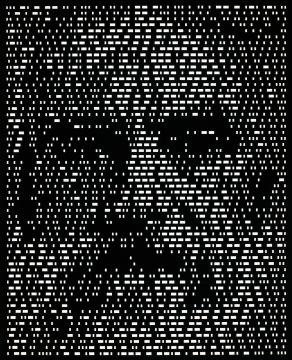 Morse code portrait illusion