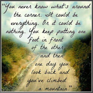 you never know what s around the corner it could be everything or it ...