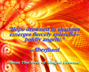 Hope drowned in shadows emerges fiercely splendid–– boldly angelic ...