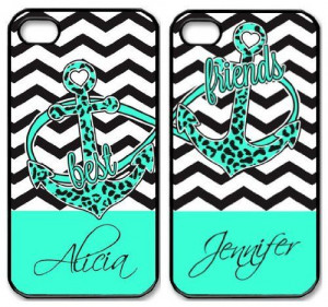 Best Friends Anchor iPhone 4 4S Case - Infinity Chevron Print iPhone ...