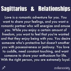 Sagittarius and relationships.