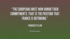 The Europeans must now honor their commitments. That is the position ...