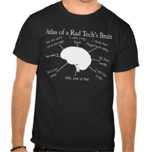 Atlas of a Rad Tech's Brain Funny T-shirts