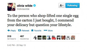 And we commend Olivia for making even the most mundane things funny.