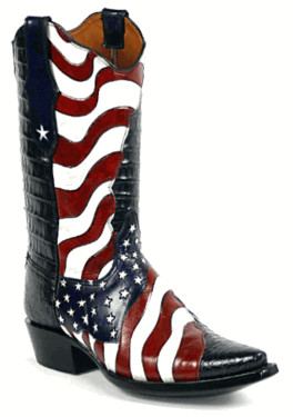 These Black Jack USA Flag Tooled Caiman Boots are spectacular! These ...