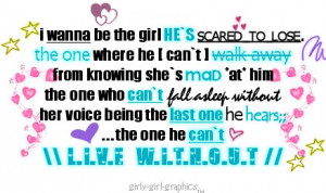 Wanna be the girl He’s Scared to lose ~ Flirt Quote