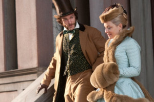 Still of Kyle Schmid and Anastasia Griffith in Copper (2012)