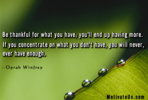 motivational picture of green leaf with droplets with the quote: Be ...