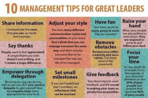 10 Management Tips for Great Leaders