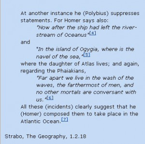 Plutarch also gives an account on the location of Ogygia