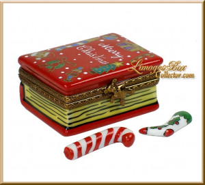 Home :: CHRISTMAS :: Christmas Book with Candy Cane & Stocking Limoges ...