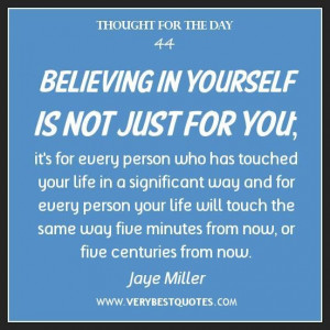 Inspirational thoughts about believing in yourself