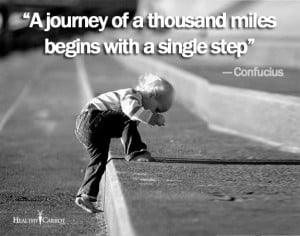 Inspirational Confucius Quote On Taking The First Step To a Life Long ...