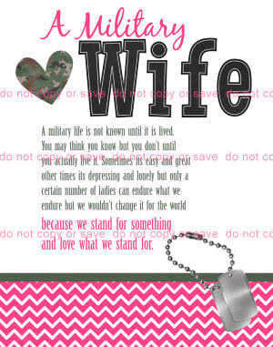 Military Love Quotes For Deployment A military wife art