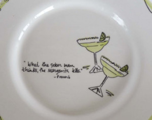 Appetizer server, bar server, snack plate, margarita quote, home decor ...