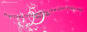 Girls Quote Facebook Profile Cover Photo