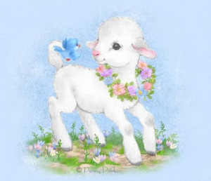 happy easter lamb