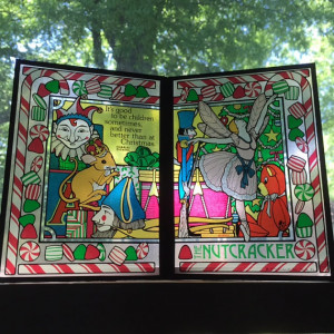 The Nutcracker - Stained Glass with Charles Dickens quote