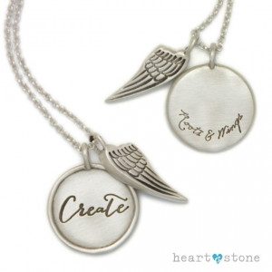 Heart and Stone Jewelry made for me using one of my favorite quotes ...