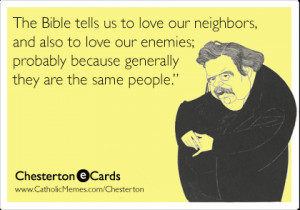 Love Your Neighbors and Enemies