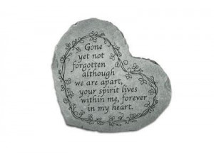 Gone Yet Not Forgotten - Small Heart Memorial Stone (PM4011)