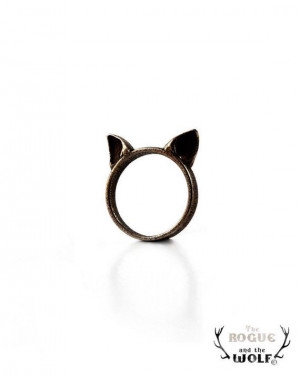 Cat Ears Ring in bronze - A bronze cat ears ring to adorn your hands ...
