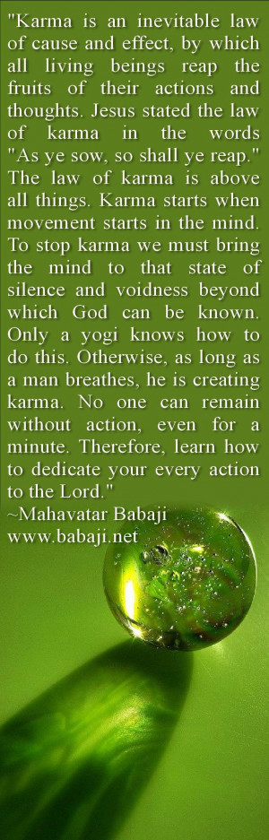 Mahavatar Babaji for Karma // http://www.babaji.net/index.php ...