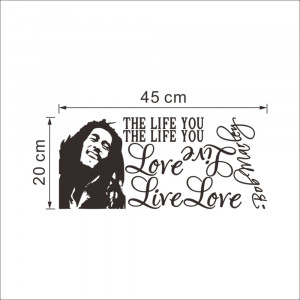 Bob Marley Quotes Vinyl Wall Decals Poster Wall Art Wallpaper Wall ...