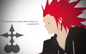 Kingdom Hearts Axel Minimalist Wallpaper Quote by Mysitc-Mage