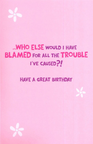 Cute Funny Little Sister Birthday Greeting Card Thumbnail 2