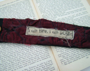 Hobbit inspired, Smaug Quote Cuff Bracelet: 
