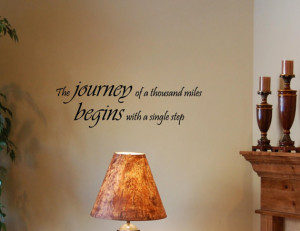 Vinyl wall words quotes and sayings The journey of a thousand miles ...