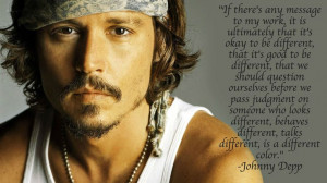 quote by Johnny Depp on the importance of accepting others. Check out ...