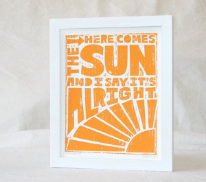 11x14 HERE COMES the SUN Beatles Baby Poster by rawartletterpress, $27 ...