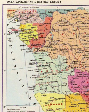 Map of Central Africa showing the location of the undocumented cluster ...