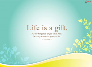 Life is a Gift Quote Wallpaper