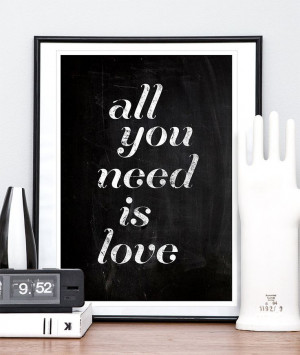 Love Quote Art print Valentines Typography poster wedding anniversary ...
