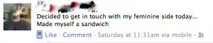 had to see another guy update their status with a make me a sandwich ...