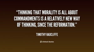 ... is a relatively new way of thinking, since the Reformation