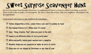 Send kids on a sweet surprise scavenger hunt right now. Download the ...