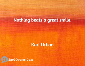 If you walk down the street and smile at someone, that will get passed ...