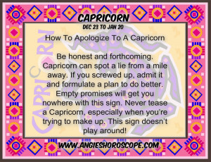 Capricorn - How To Apologize To A Capricorn