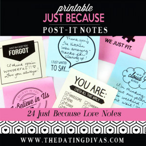 Just Because Post-It Love Notes