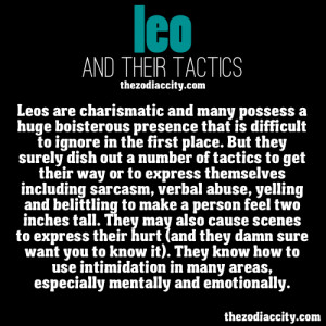Zodiac Leo and their tactics.