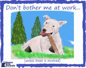 Working like a dog! #dog #pitbull #sketch #funny #friday #quote
