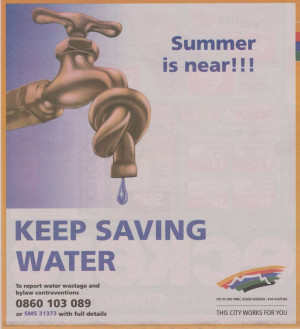 Keep saving water, greywater recycling, rainwater harvesting