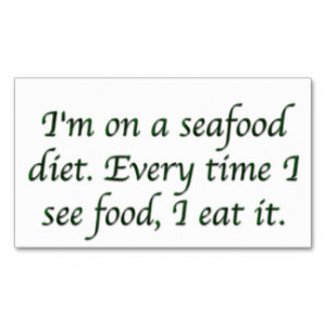on a seafood diet. business card template