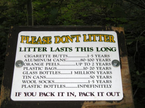 Stop Littering Signs