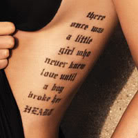 Megan Fox love quote tattoo