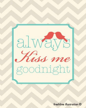 ... Goodnight – Quote – Chevron – Teal, Coral, Tan, Beige. via Etsy